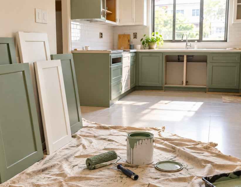 how to paint kitchen cabinets