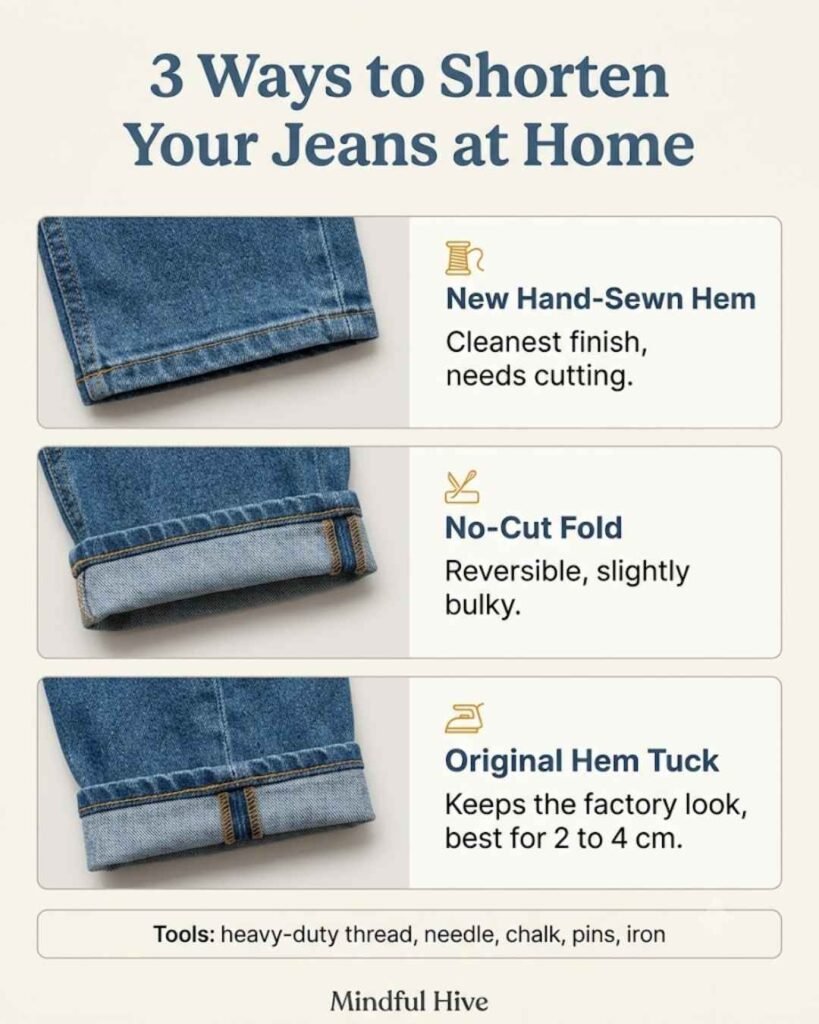 How to Hem Jeans by Hand