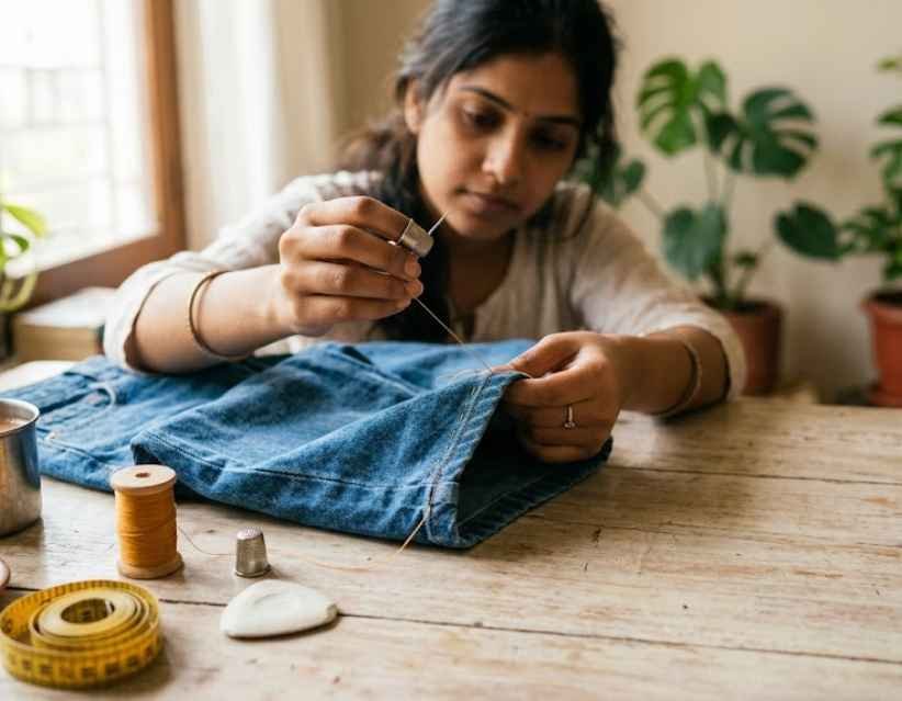 How to Hem Jeans by Hand (2)